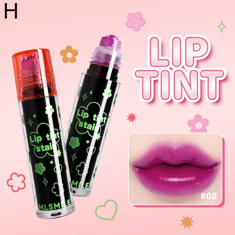 MLSMILE Roll-on Lip Tint, Hydrating and Moisturizing, Long-lasting and Transfer-proof, Lip Gloss/Lip Tint
